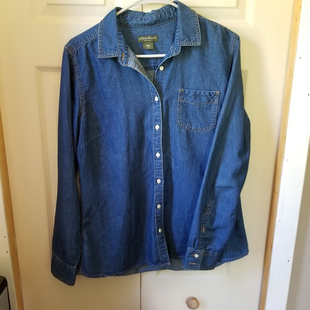 Eddie Bauer button down denim shirt